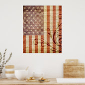 Amerikaanse vlag  poster (Keuken)