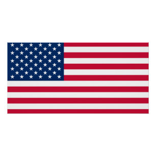 Amerikaanse vlag Poster USA - Patriottisch Perfect Poster