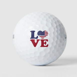 Amerikaanse Vlag Postkaart Golfballen