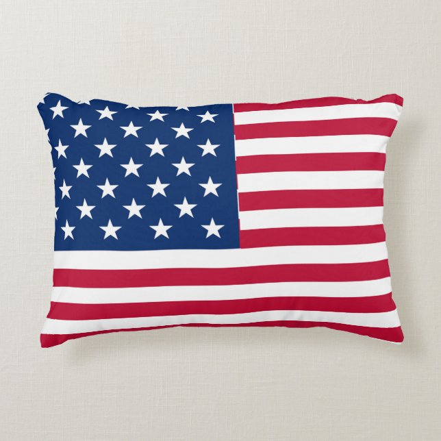 Amerikaanse Vlag Pride Design Accent Kussen (Voorkant)