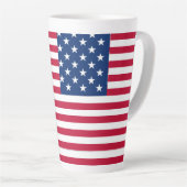 Amerikaanse Vlag Pride Design Latte Mok (Rechterhoek)