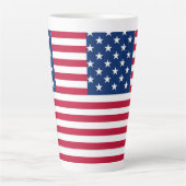 Amerikaanse Vlag Pride Design Latte Mok (Voorkant)