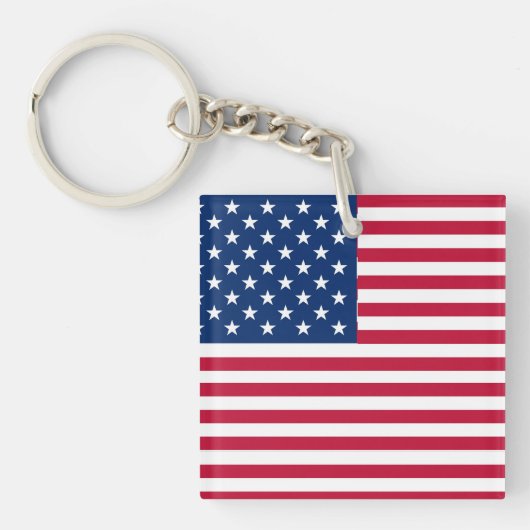 Amerikaanse Vlag Pride Design Sleutelhanger (voorkant)