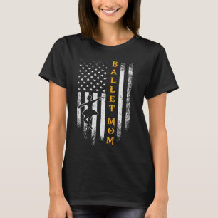  Amerikaanse vlag Proud Ballet Mam Ballerina S T-shirt