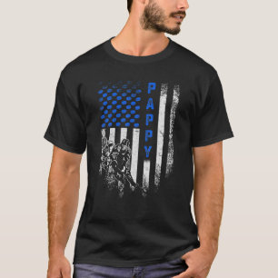  Amerikaanse vlag Proud Hockey Pappy Silho T-shirt