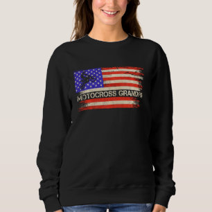 Amerikaanse vlag Proud Motocross Dirt Bike Grandpa Trui