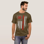 Amerikaanse vlag Proud Plumber Grandpa T-shirt (Voorkant volledig)