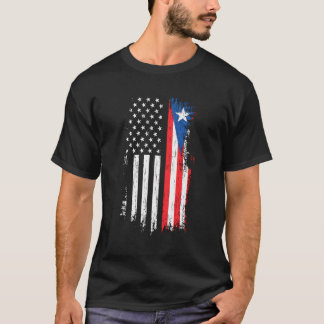 Amerikaanse vlag - Puerto Rico Verenigde Staten T-shirt