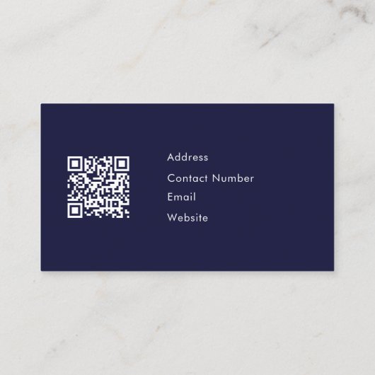 Amerikaanse vlag QR-code Visitekaartje (Achterkant)