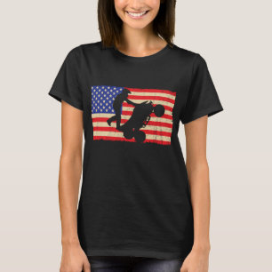 Amerikaanse vlag Quad ATV Wheelie Bike Rider Cool  T-shirt