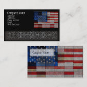 Amerikaanse vlag Quilt Visitekaartje (Voorkant / Achterkant)