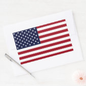 Amerikaanse vlag rechthoekige sticker (Envelop)