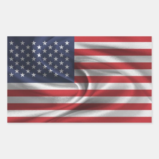 Amerikaanse vlag rechthoekige sticker (Voorkant)