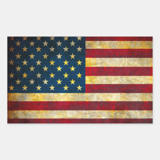 Amerikaanse vlag Rechthoekige Sticker