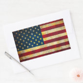  Amerikaanse vlag Rechthoekige Sticker (Envelop)