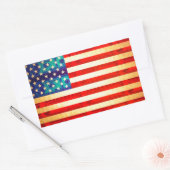 Amerikaanse vlag rechthoekige sticker (Envelop)