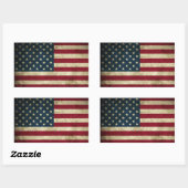Amerikaanse vlag rechthoekige sticker (Vel)