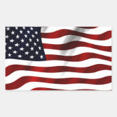 Amerikaanse vlag rechthoekige sticker (Voorkant)