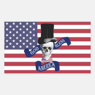Amerikaanse vlag rechthoekige sticker