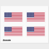 Amerikaanse vlag rechthoekige sticker (Vel)