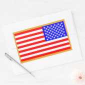 Amerikaanse vlag rechthoekige sticker (Envelop)
