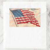 Amerikaanse vlag Rechthoekige Sticker (Tas)