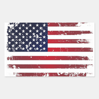 Amerikaanse vlag rechthoekige sticker