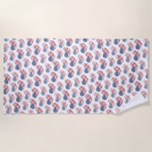 Amerikaanse vlag Red White Blue Patriotic Strandlaken (Voorkant)