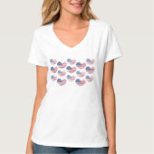 Amerikaanse vlag Red White Blue Patriotic T-shirt (Voorkant)