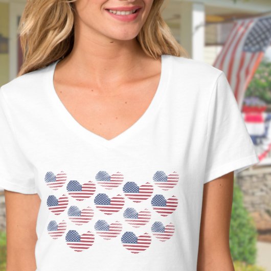 Amerikaanse vlag Red White Blue Patriotic T-shirt