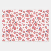 Amerikaanse vlag Red White Blue Random Pattern Inpakpapier Vel (Voorkant)