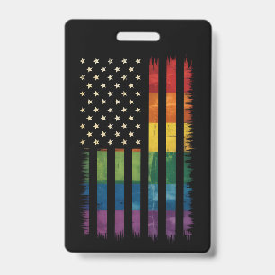 Amerikaanse Vlag Regenboog Pride Homoseksueel Lesb Badge