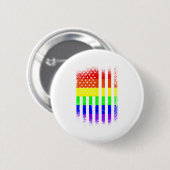 amerikaanse vlag regenbooglgbt ronde button 5,7 cm (Voorkant /achterkant)