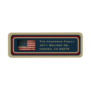 Amerikaanse Vlag Retouradres Labels