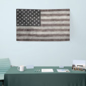 Amerikaanse vlag, retro stijl met canvastextuur spandoek (Beurs)