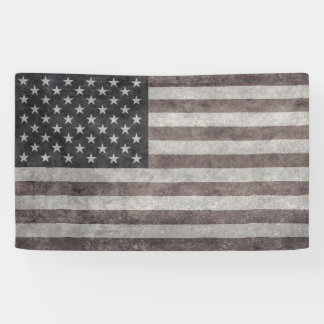 Amerikaanse vlag,  retro stijl met canvastextuur spandoek
