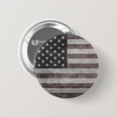 Amerikaanse vlag,  retroAmerikaanse vlag op Canvas Ronde Button 5,7 Cm (Voorkant /achterkant)