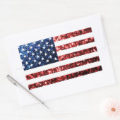 Amerikaanse vlag rode snuitjes rechthoekige sticker (Envelop)