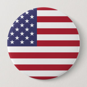 Amerikaanse vlag rode witte en blauwe Button