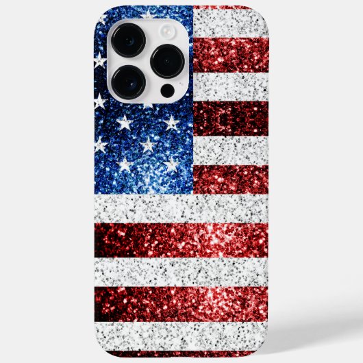 Amerikaanse vlag rode witte snuitjes Case-Mate iPhone case (Achterkant)