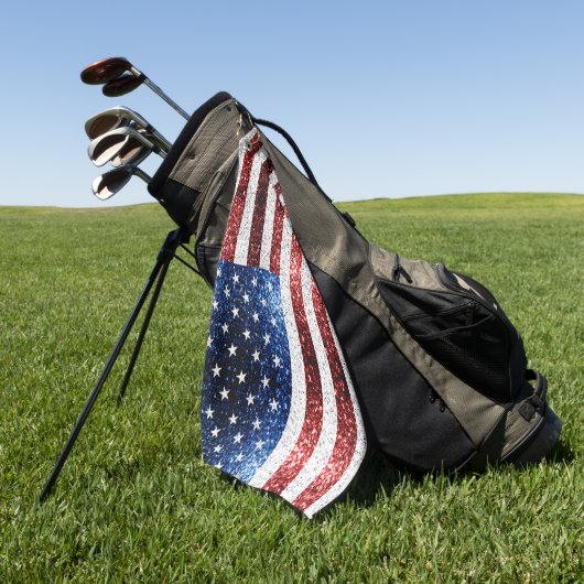 Amerikaanse vlag rode witte snuitjes golfhanddoek (Groen)