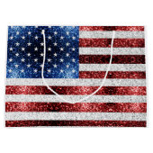 Amerikaanse vlag rode witte snuitjes groot cadeauzakje (Voorkant)