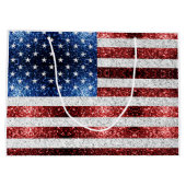 Amerikaanse vlag rode witte snuitjes groot cadeauzakje (Achterkant)