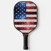 Amerikaanse vlag rode witte snuitjes pickleball paddle (Voorkant)