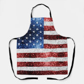 Amerikaanse vlag rode witte snuitjes schort (Voorkant)