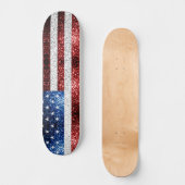 Amerikaanse vlag rode witte snuitjes skateboard (Voorkant)