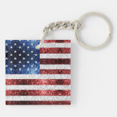 Amerikaanse vlag rode witte snuitjes sleutelhanger (Achterkant)