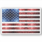 Amerikaanse vlag rode witte snuitjes sticker (Voorkant)