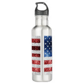 Amerikaanse vlag rode witte snuitjes waterfles (Achterkant)