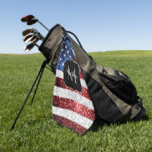 Amerikaanse vlag rode witte spinkelaar golfhanddoek (Groen)